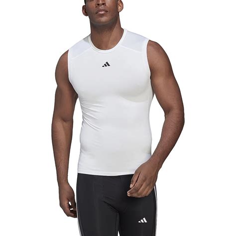 adidas men's sleeveless tee|adidas techfit training sleeveless tee.